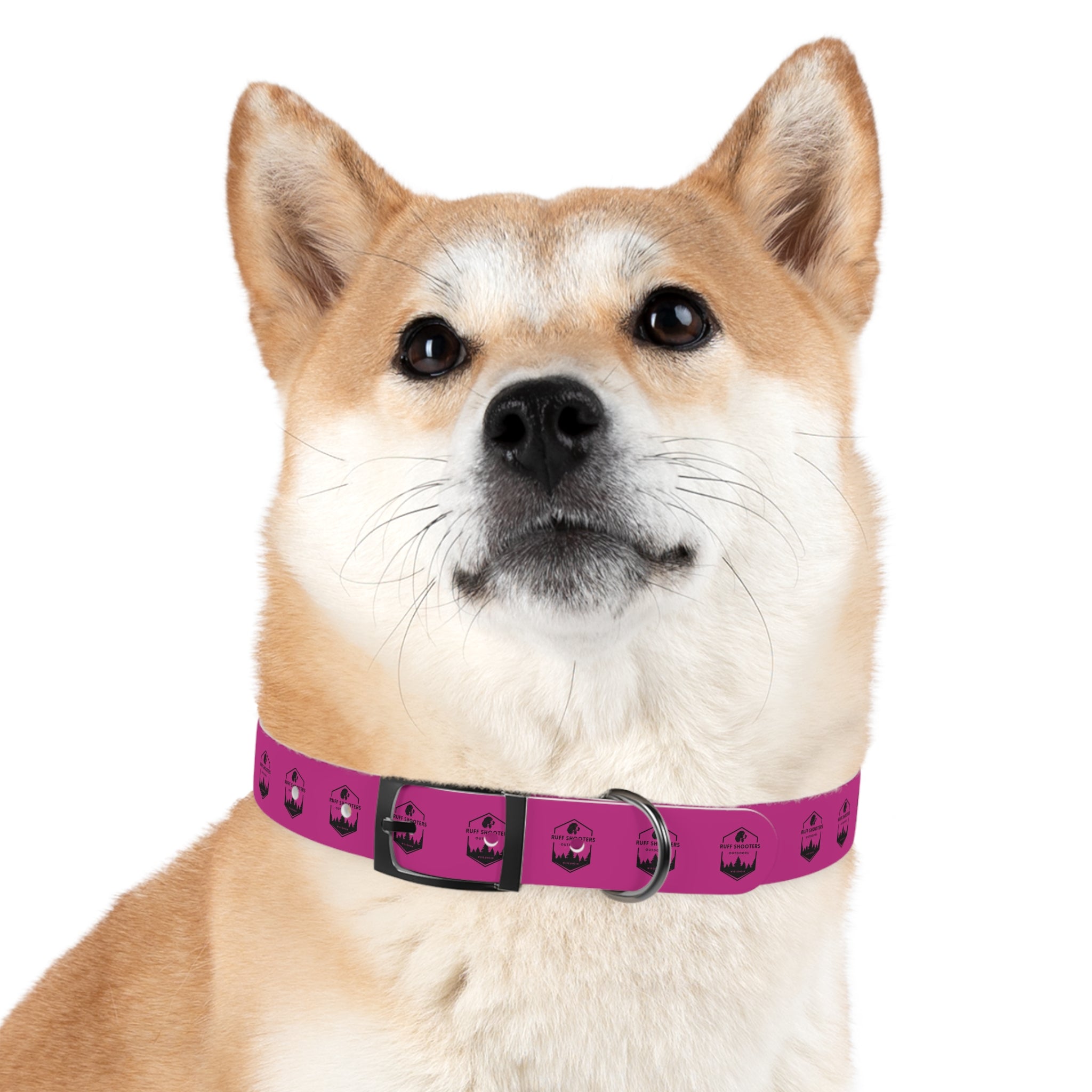 Ruff Shooters Logo Dog Collar — Pink Outdoor Adventure Pet Collar