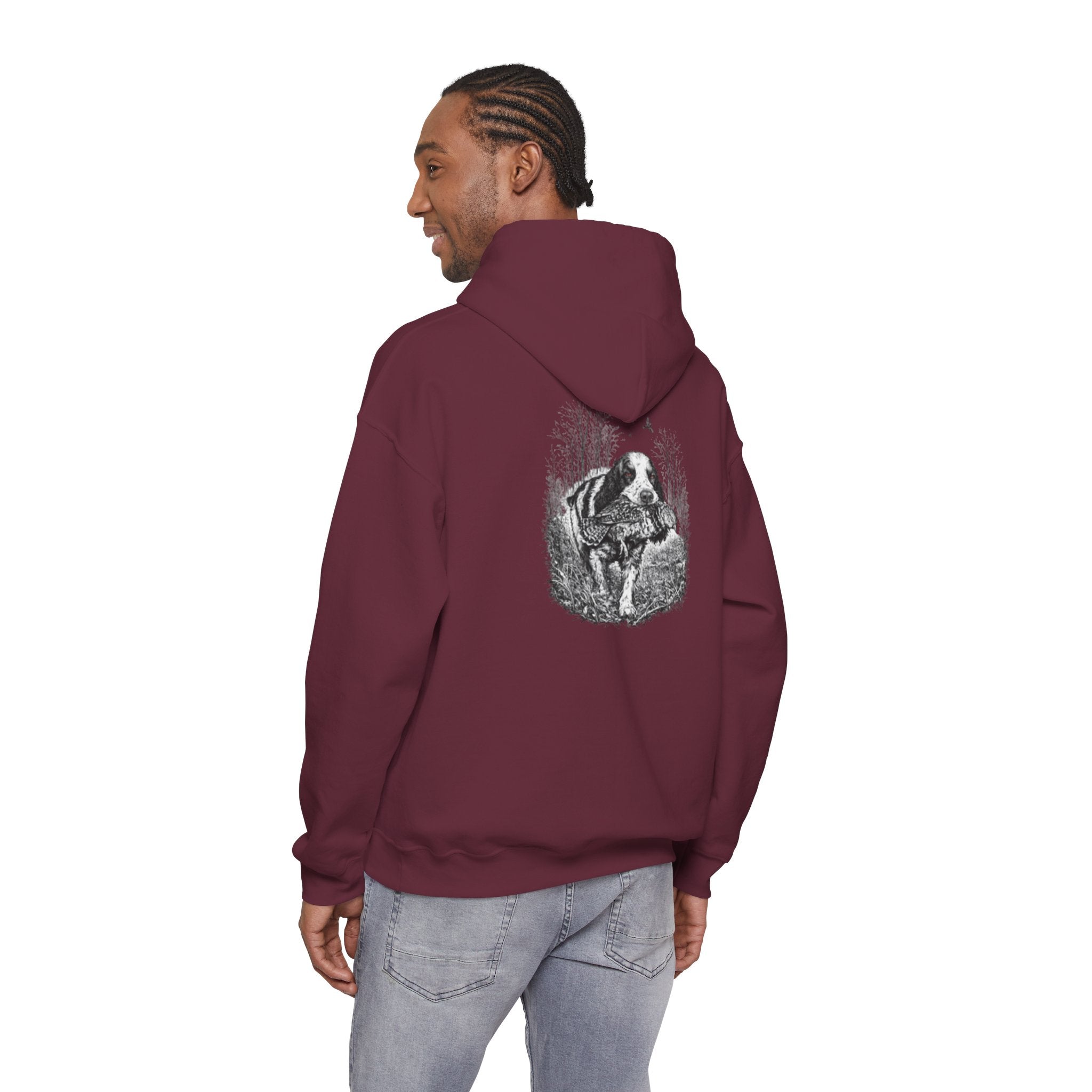 Ruff Shooters Tired Eyes Graphic Hooded Sweatshirt