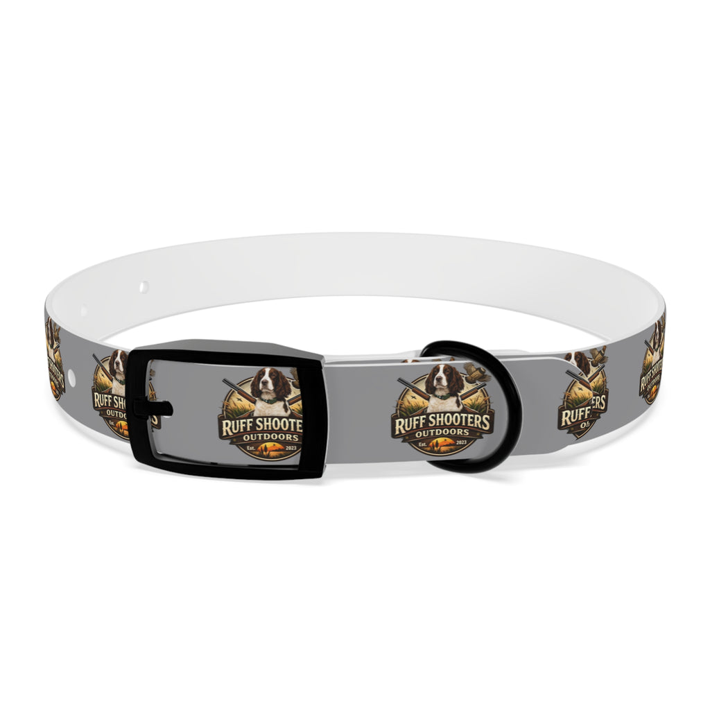 Ruff Shooters Grouse Logo Dog Collar —Grey Outdoor Adventure Pet Collar
