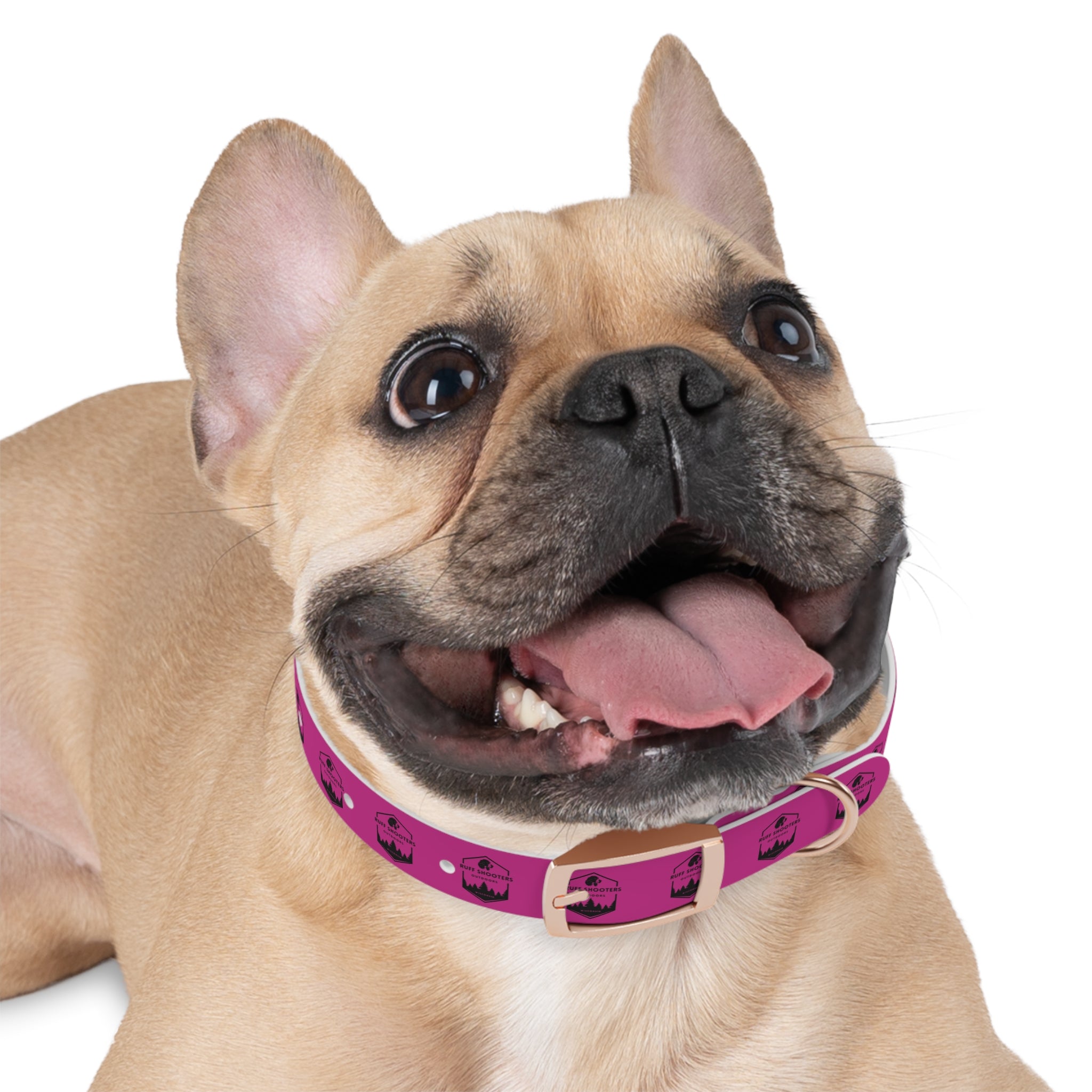 Ruff Shooters Logo Dog Collar — Pink Outdoor Adventure Pet Collar