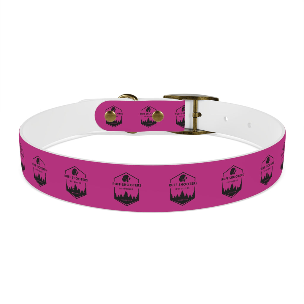 Ruff Shooters Logo Dog Collar — Pink Outdoor Adventure Pet Collar