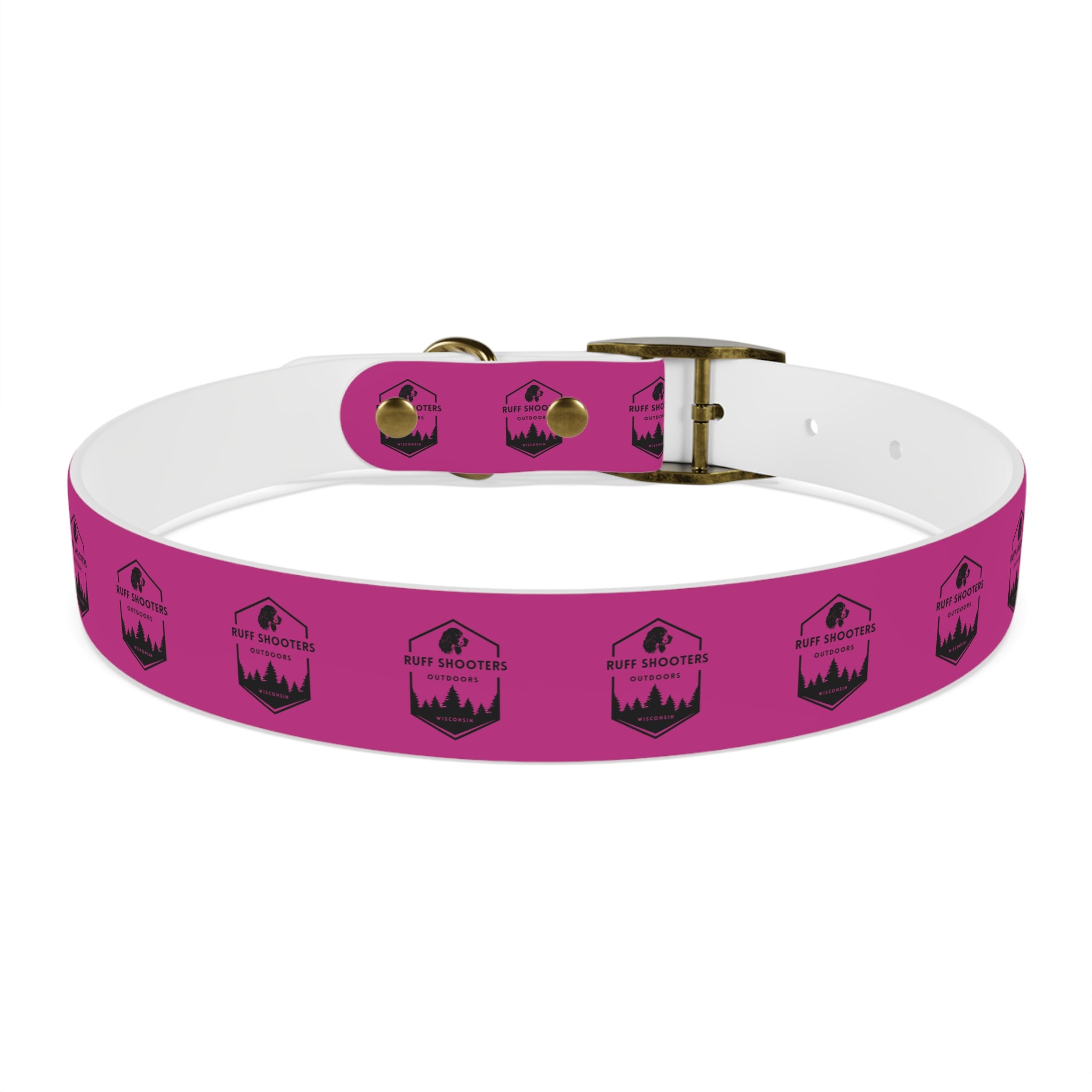 Ruff Shooters Logo Dog Collar — Pink Outdoor Adventure Pet Collar