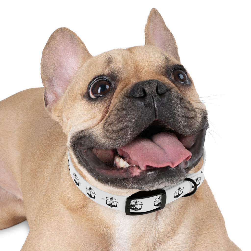 Ruff Shooters Logo Dog Collar — White Outdoor Adventure Pet Collar