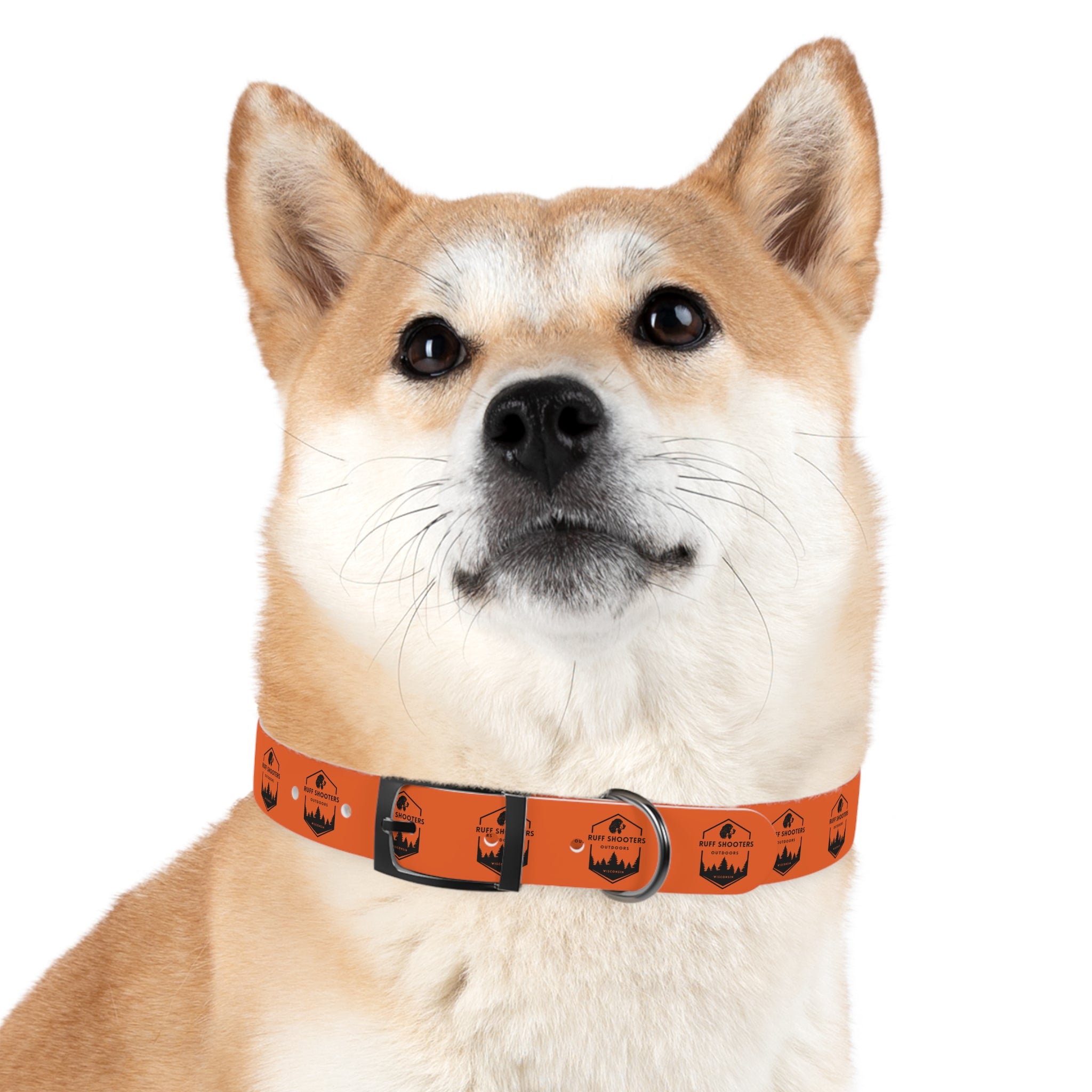 Ruff Shooters Logo Dog Collar — Orange Outdoor Adventure Pet Collar
