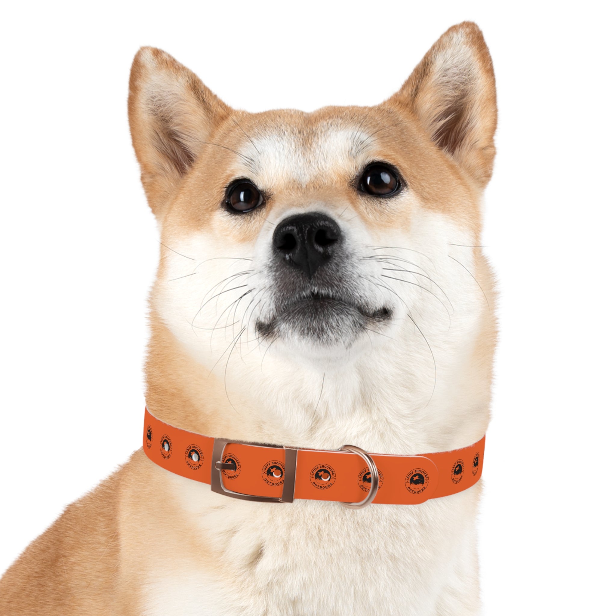 Ruff Shooters Pheasant Logo Dog Collar — Orange Outdoor Adventure Pet Collar