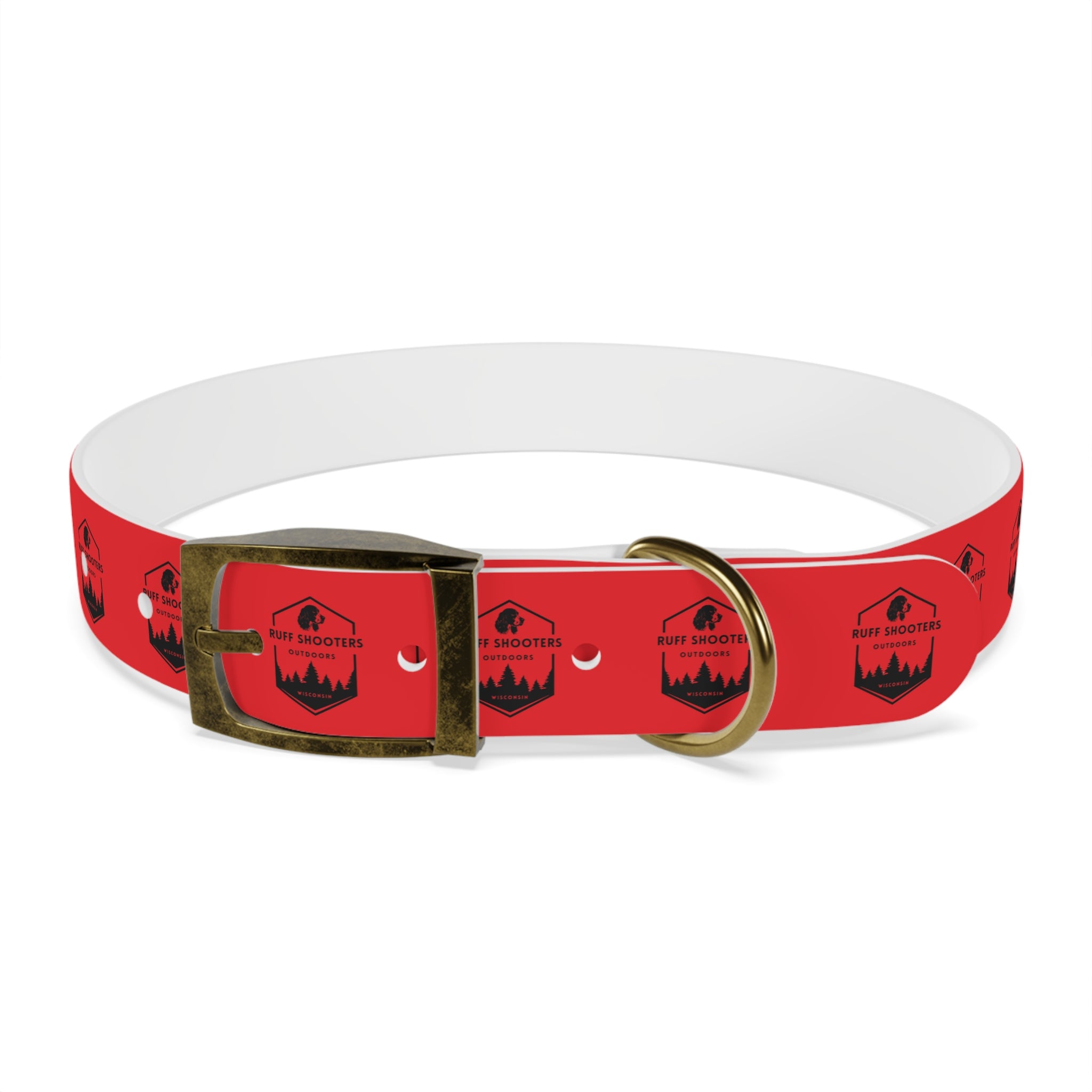 Ruff Shooters Logo Dog Collar — Red Outdoor Adventure Pet Collar