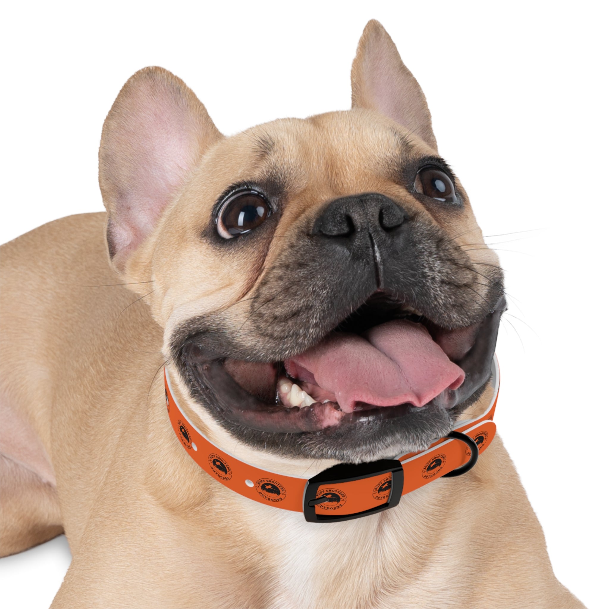 Ruff Shooters Pheasant Logo Dog Collar — Orange Outdoor Adventure Pet Collar