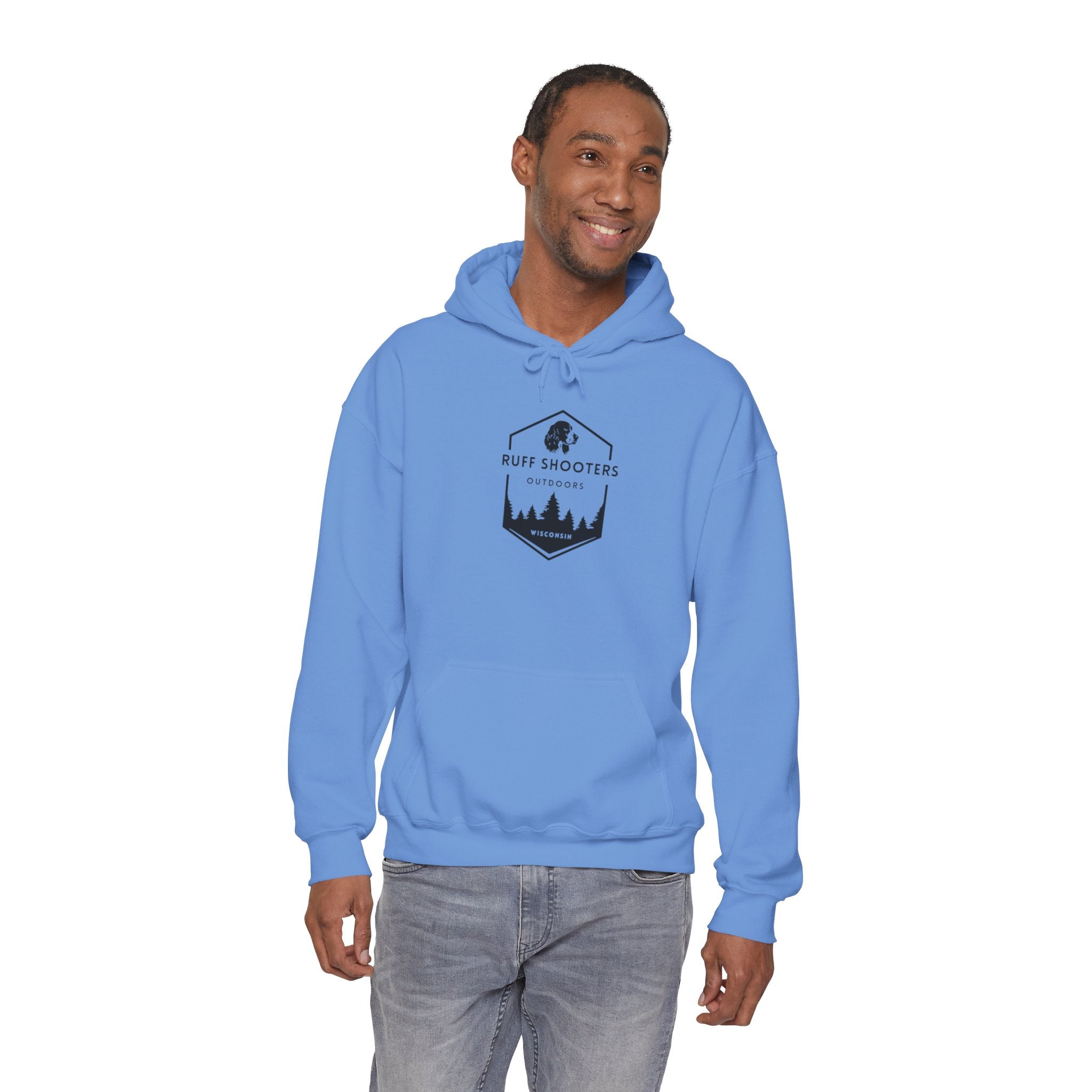 Ruff Shooters Tired Eyes Graphic Hooded Sweatshirt