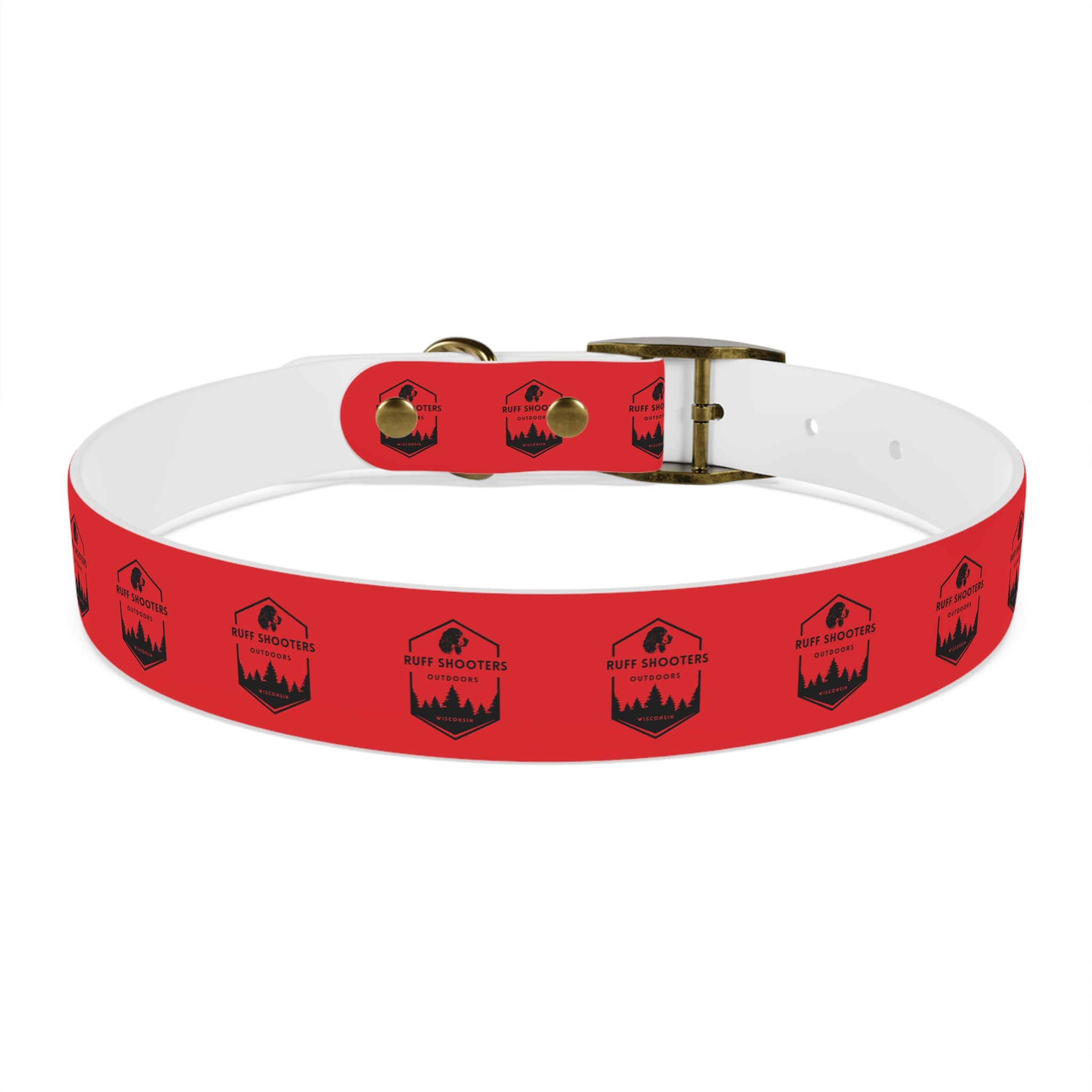 Ruff Shooters Logo Dog Collar — Red Outdoor Adventure Pet Collar
