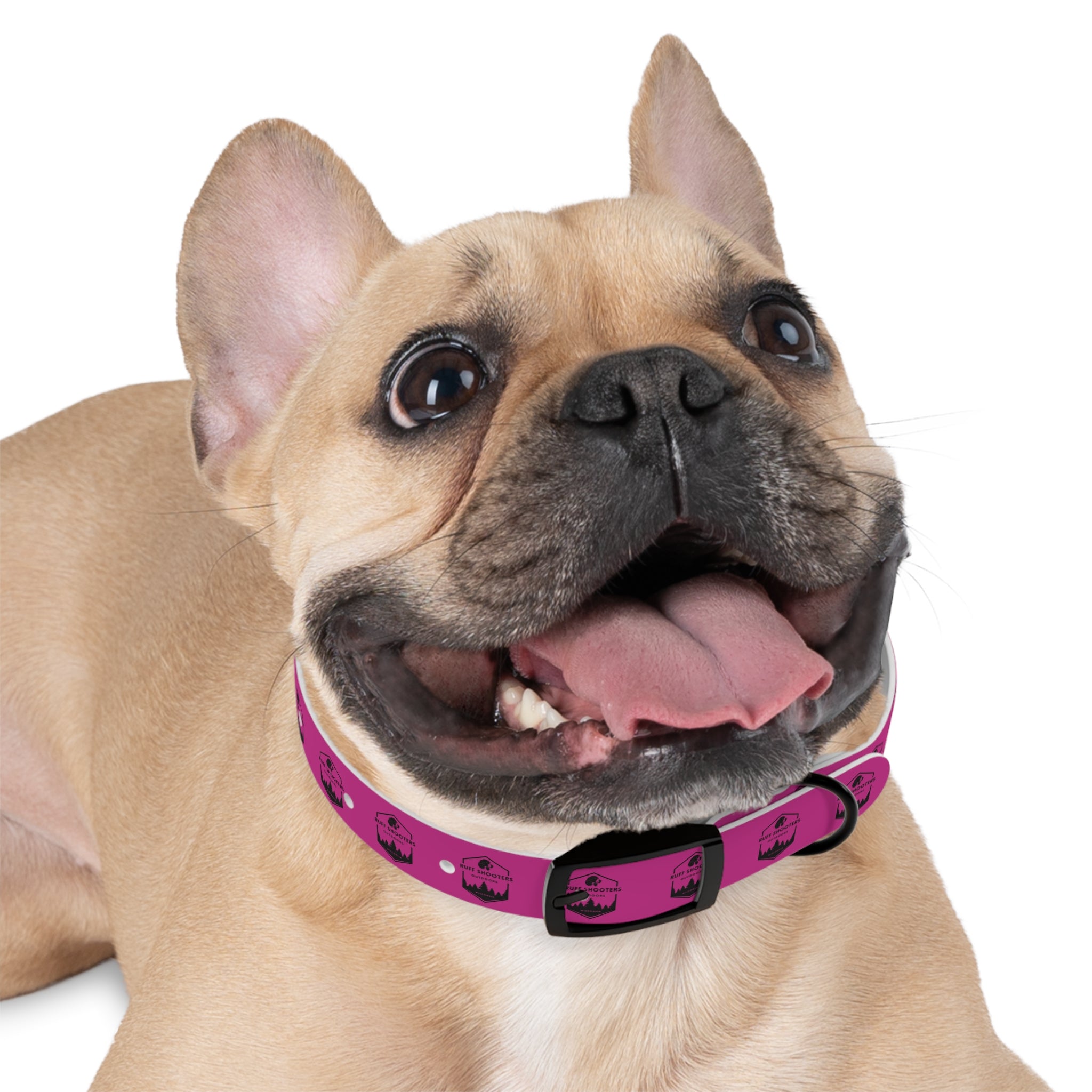 Ruff Shooters Logo Dog Collar — Pink Outdoor Adventure Pet Collar