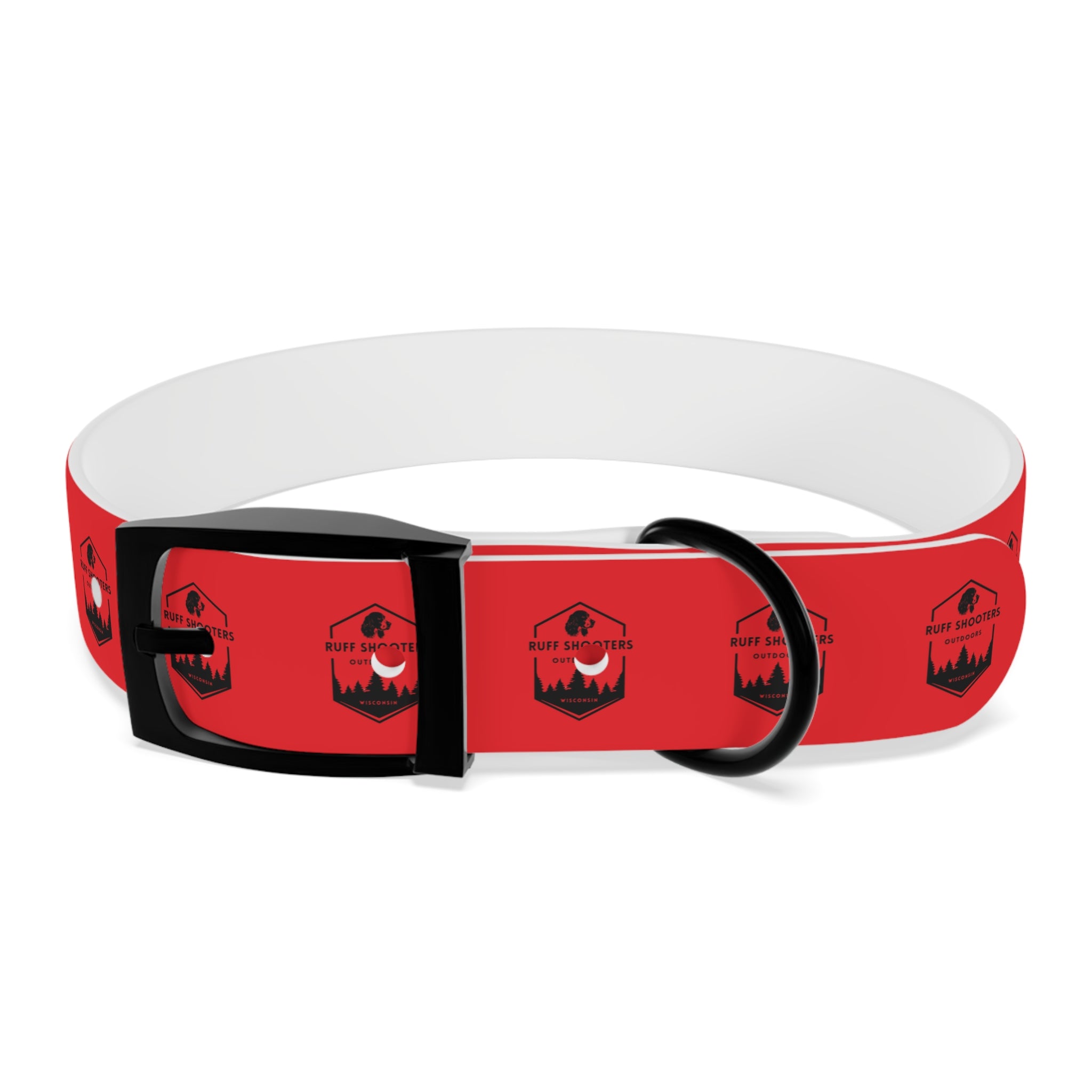 Ruff Shooters Logo Dog Collar — Red Outdoor Adventure Pet Collar