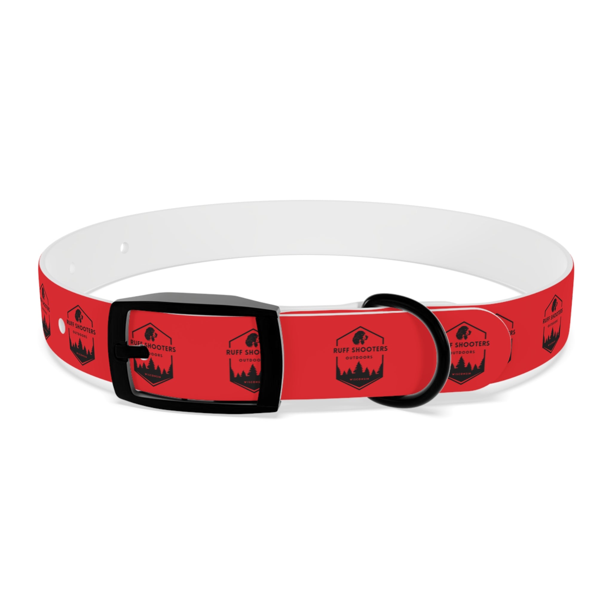Ruff Shooters Logo Dog Collar — Red Outdoor Adventure Pet Collar