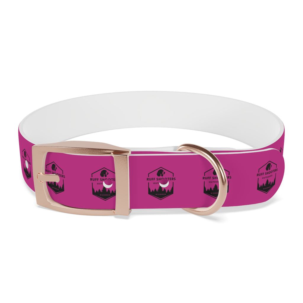 Ruff Shooters Logo Dog Collar — Pink Outdoor Adventure Pet Collar