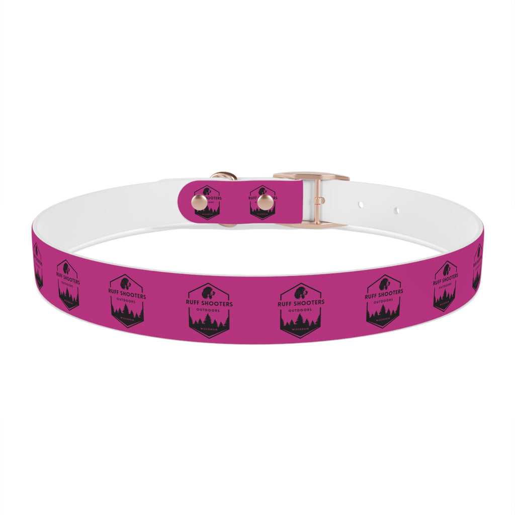 Ruff Shooters Logo Dog Collar — Pink Outdoor Adventure Pet Collar