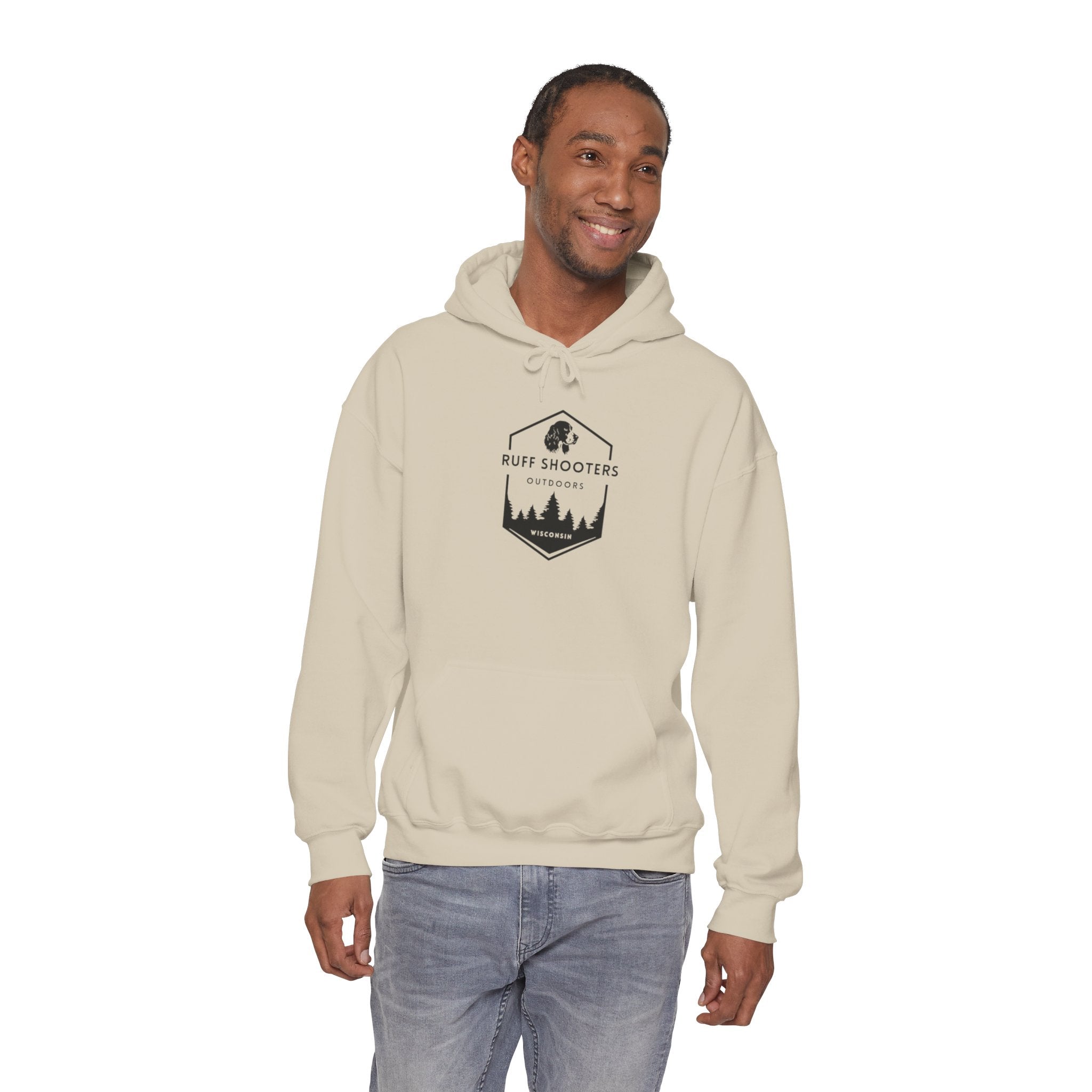 Ruff Shooters Tired Eyes Graphic Hooded Sweatshirt