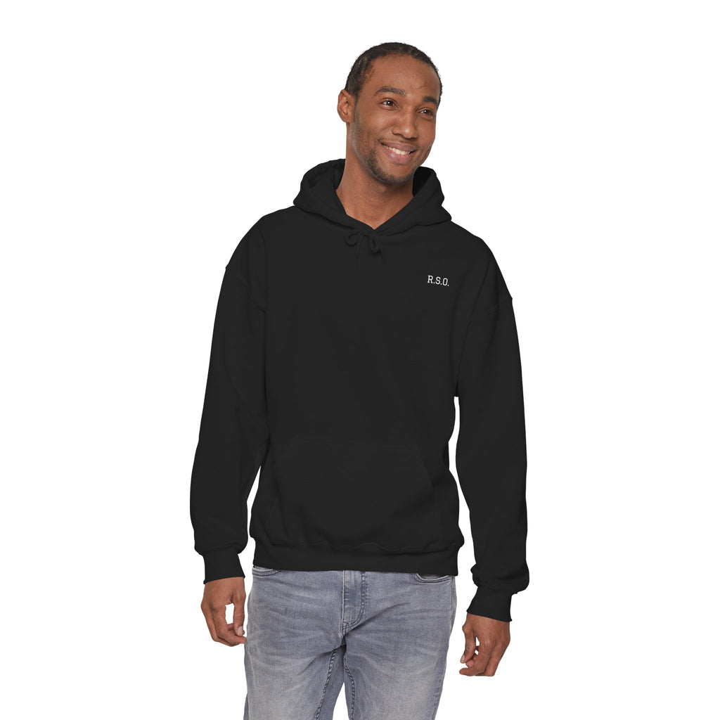 Ruff Shooters Tired Eyes Graphic Hooded Sweatshirt