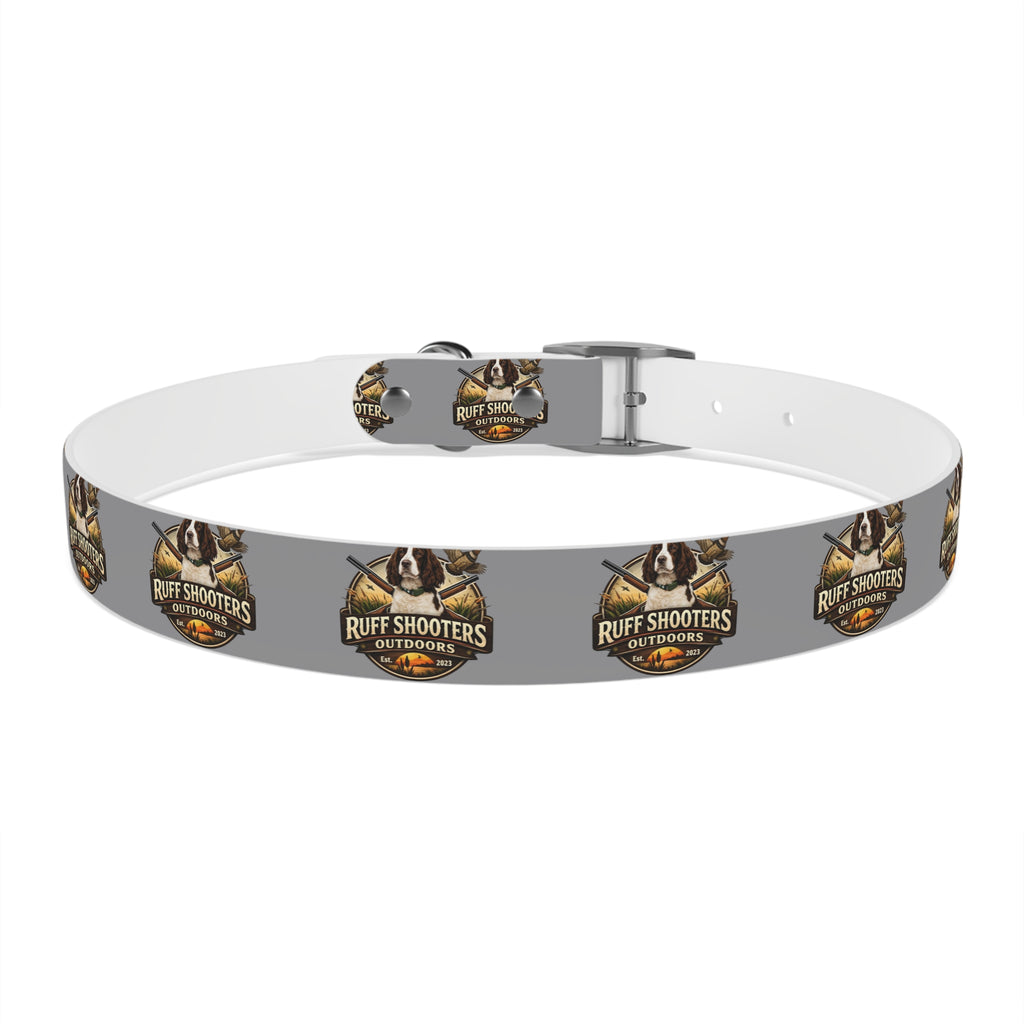 Ruff Shooters Grouse Logo Dog Collar —Grey Outdoor Adventure Pet Collar