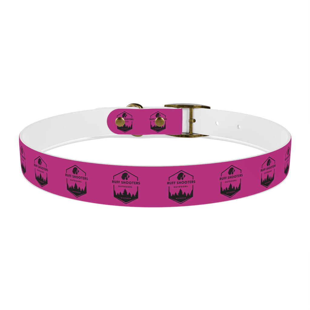 Ruff Shooters Logo Dog Collar — Pink Outdoor Adventure Pet Collar