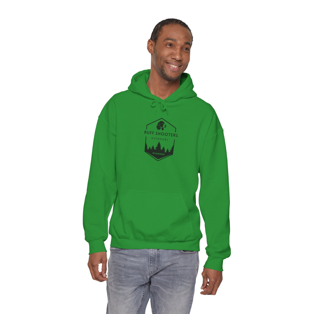 Ruff Shooters Tired Eyes Graphic Hooded Sweatshirt
