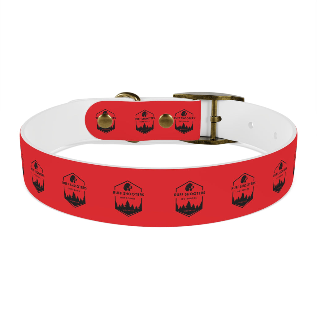 Ruff Shooters Logo Dog Collar — Red Outdoor Adventure Pet Collar
