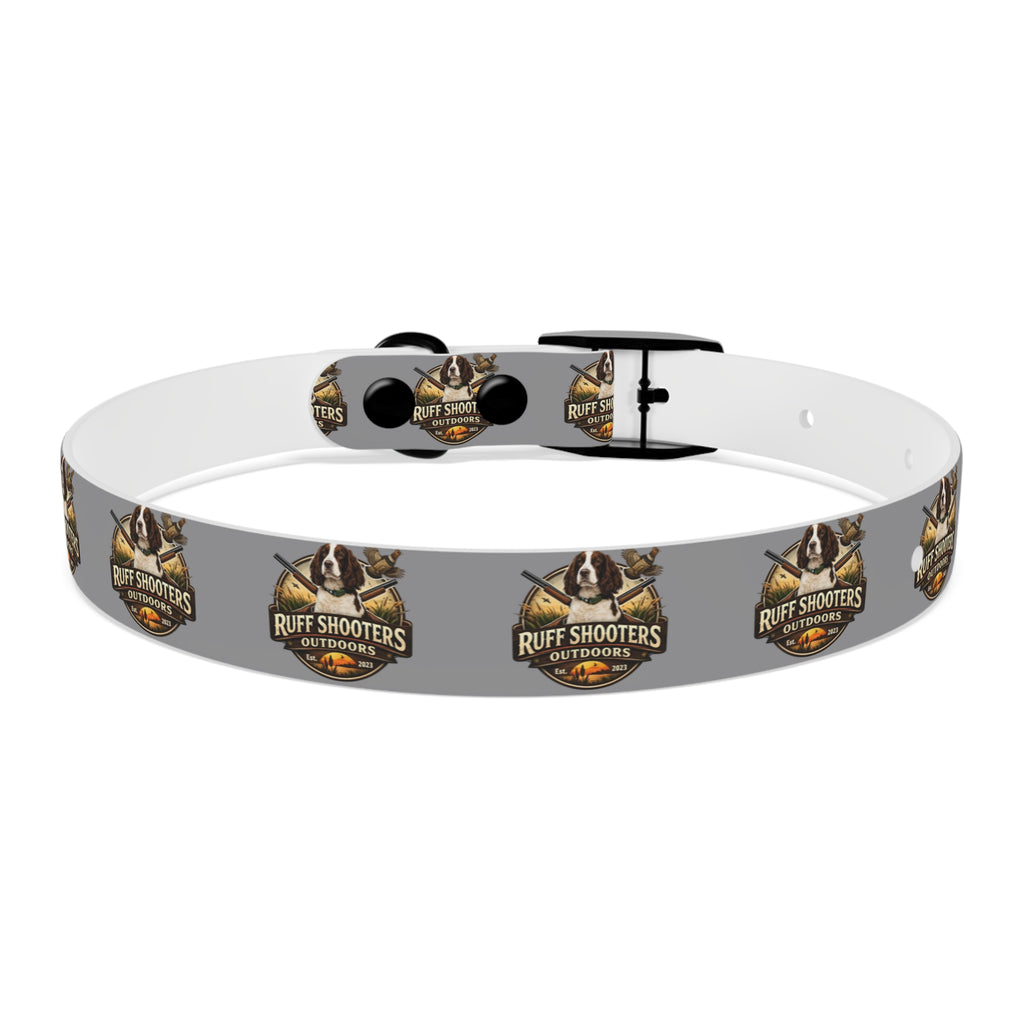 Ruff Shooters Grouse Logo Dog Collar —Grey Outdoor Adventure Pet Collar