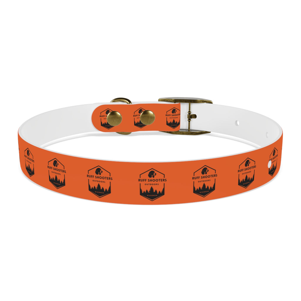 Ruff Shooters Logo Dog Collar — Orange Outdoor Adventure Pet Collar