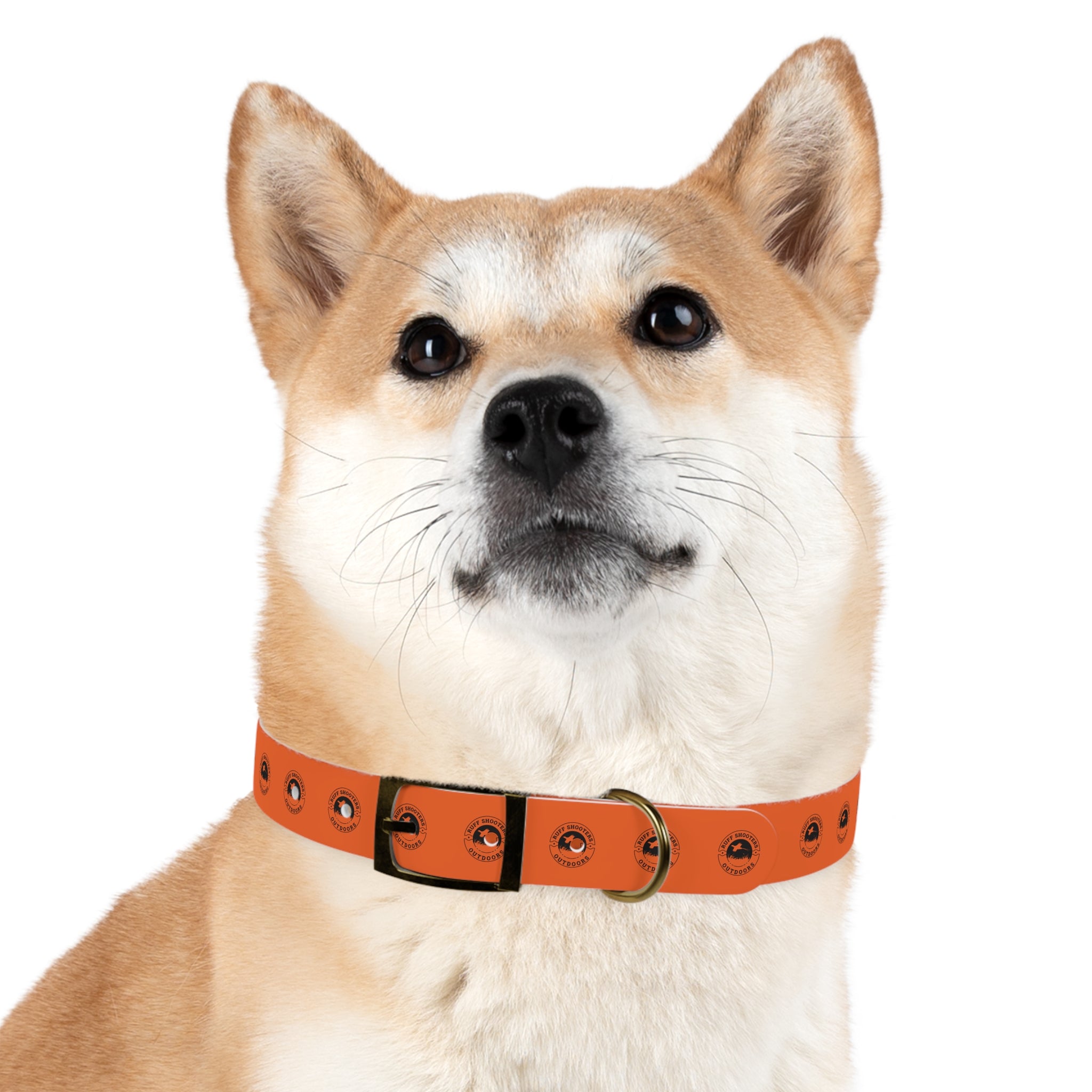 Ruff Shooters Pheasant Logo Dog Collar — Orange Outdoor Adventure Pet Collar