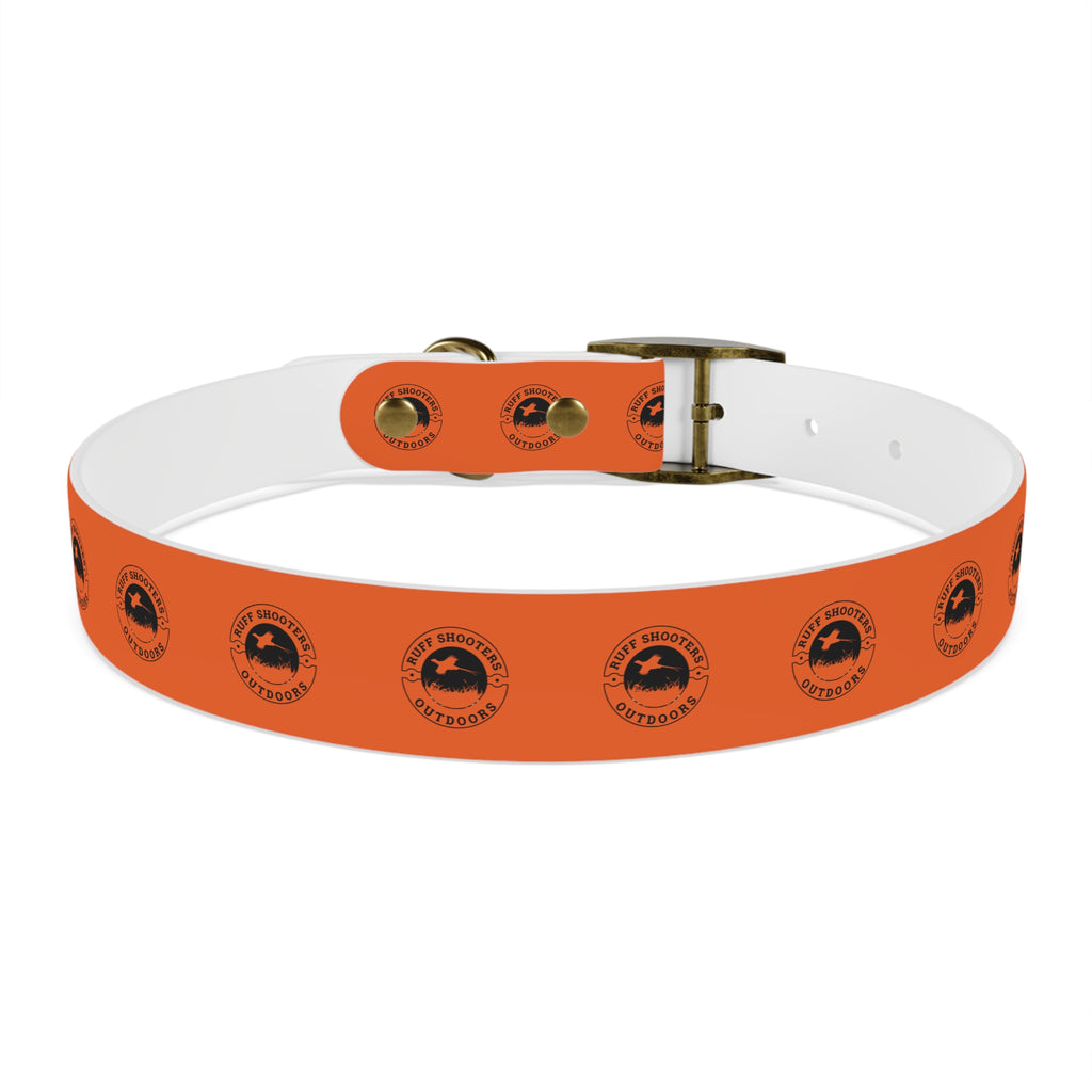 Ruff Shooters Pheasant Logo Dog Collar — Orange Outdoor Adventure Pet Collar