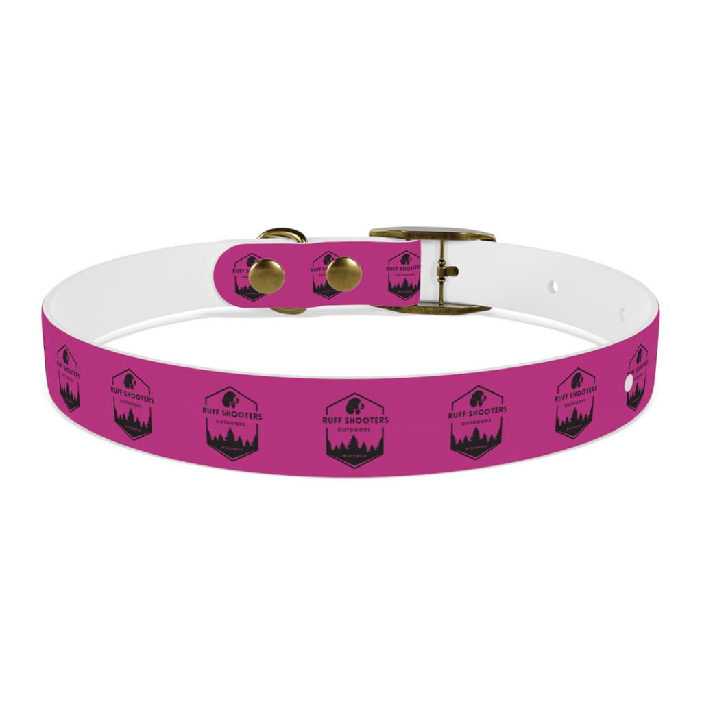 Ruff Shooters Logo Dog Collar — Pink Outdoor Adventure Pet Collar