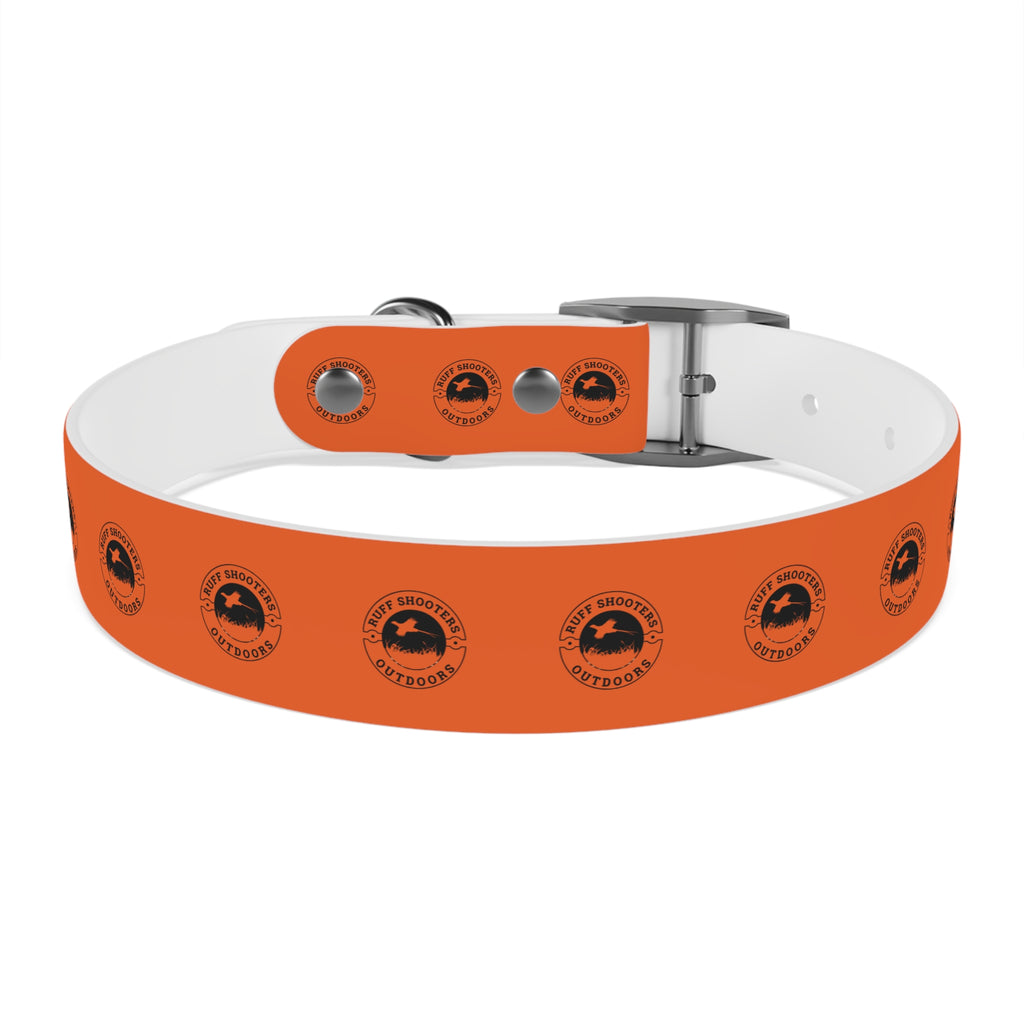Ruff Shooters Pheasant Logo Dog Collar — Orange Outdoor Adventure Pet Collar