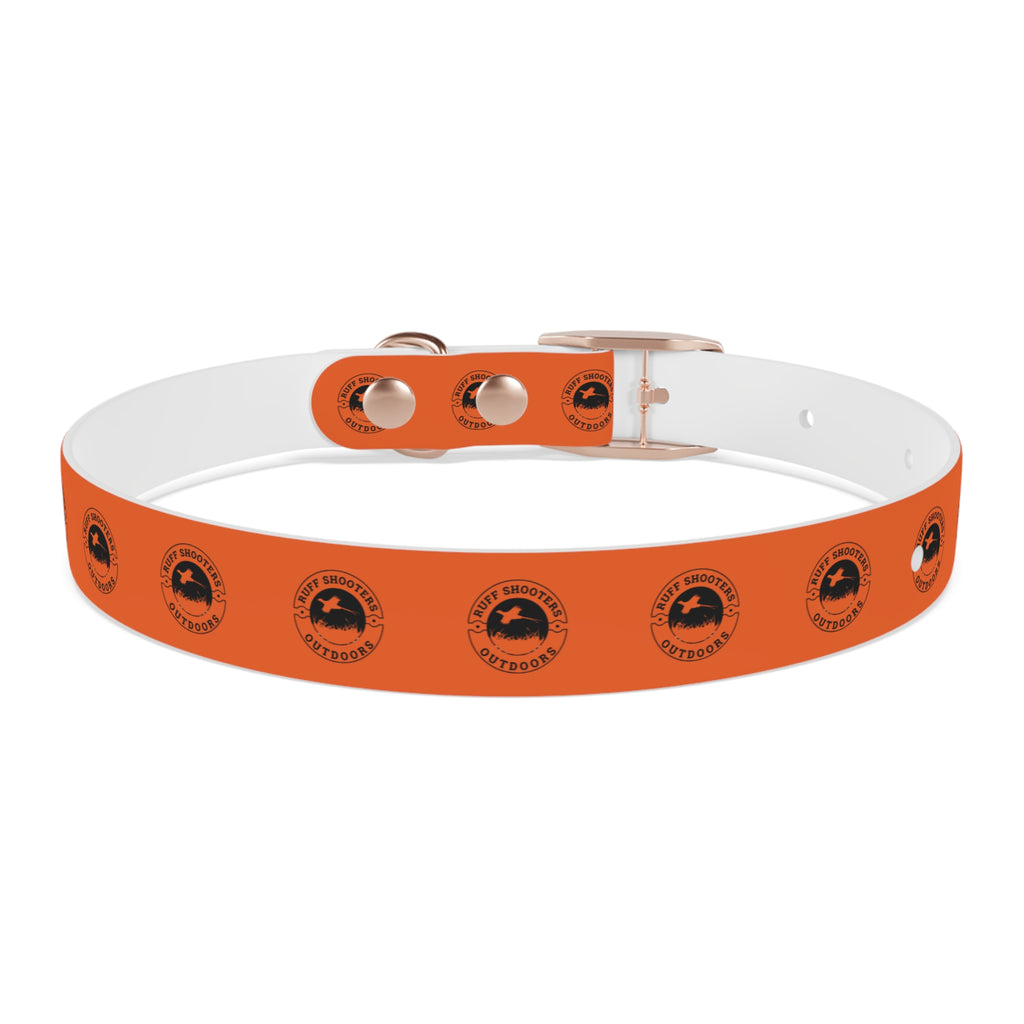 Ruff Shooters Pheasant Logo Dog Collar — Orange Outdoor Adventure Pet Collar