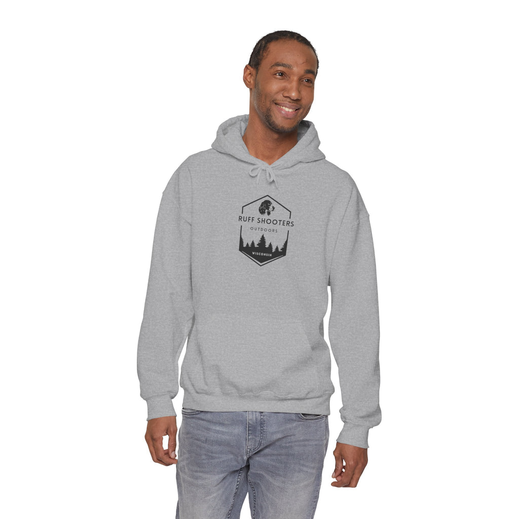 Ruff Shooters Tired Eyes Graphic Hooded Sweatshirt