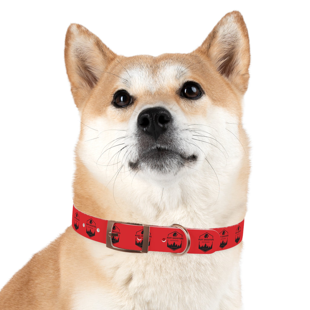 Ruff Shooters Logo Dog Collar — Red Outdoor Adventure Pet Collar