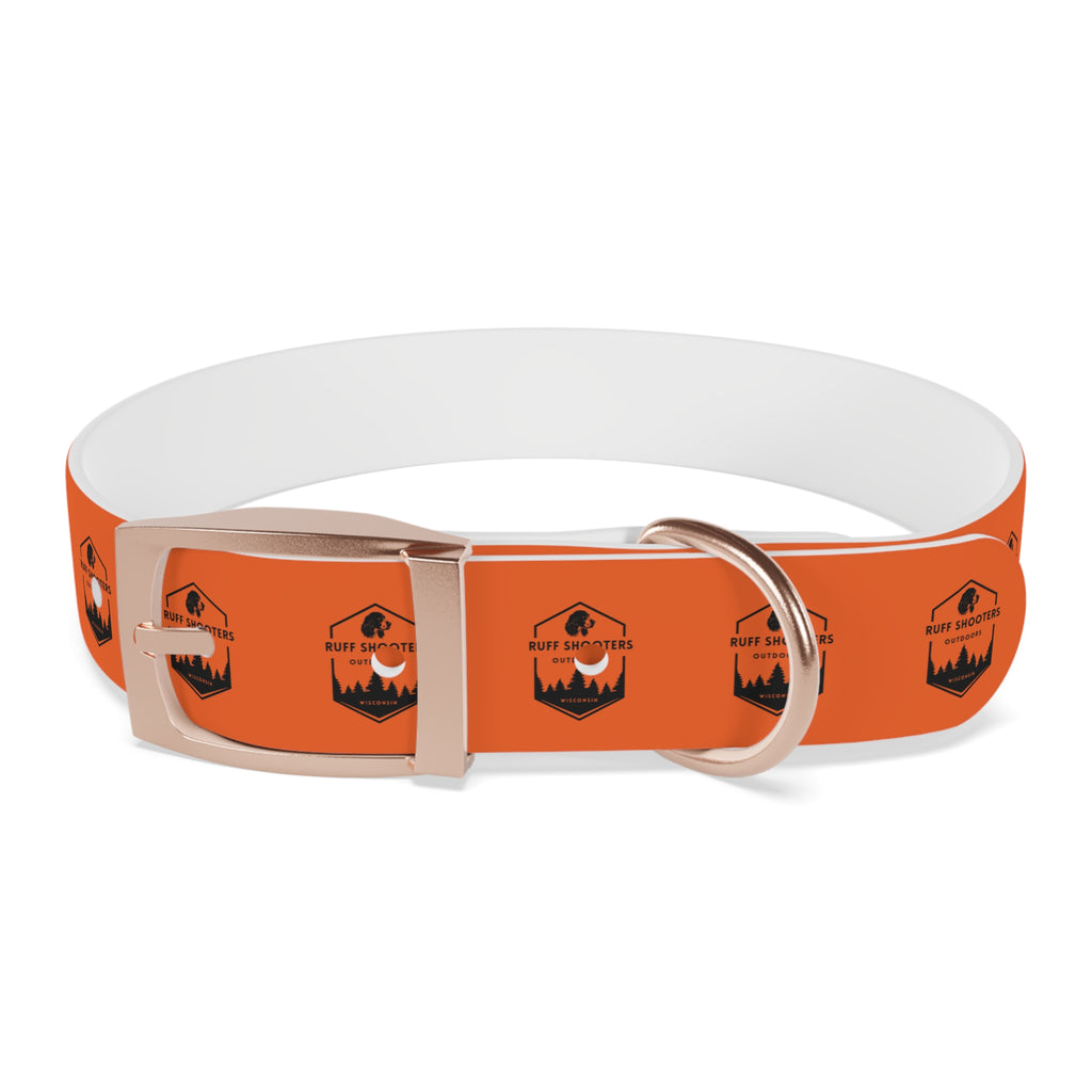 Ruff Shooters Logo Dog Collar — Orange Outdoor Adventure Pet Collar