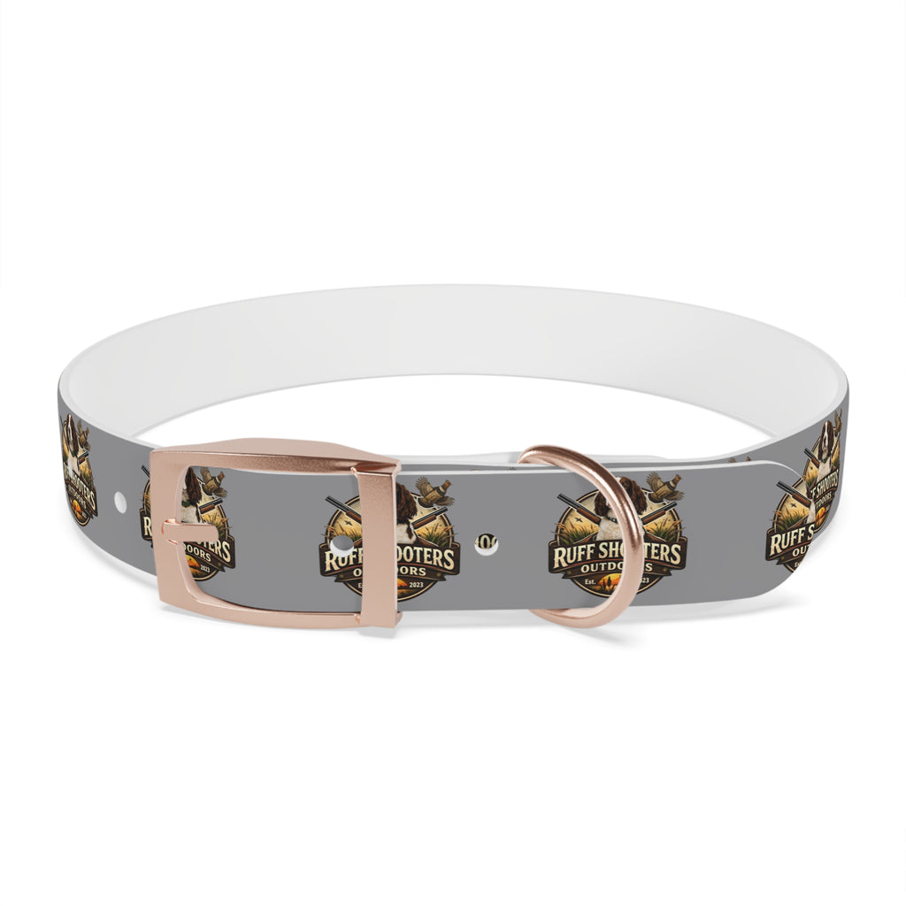 Ruff Shooters Grouse Logo Dog Collar —Grey Outdoor Adventure Pet Collar