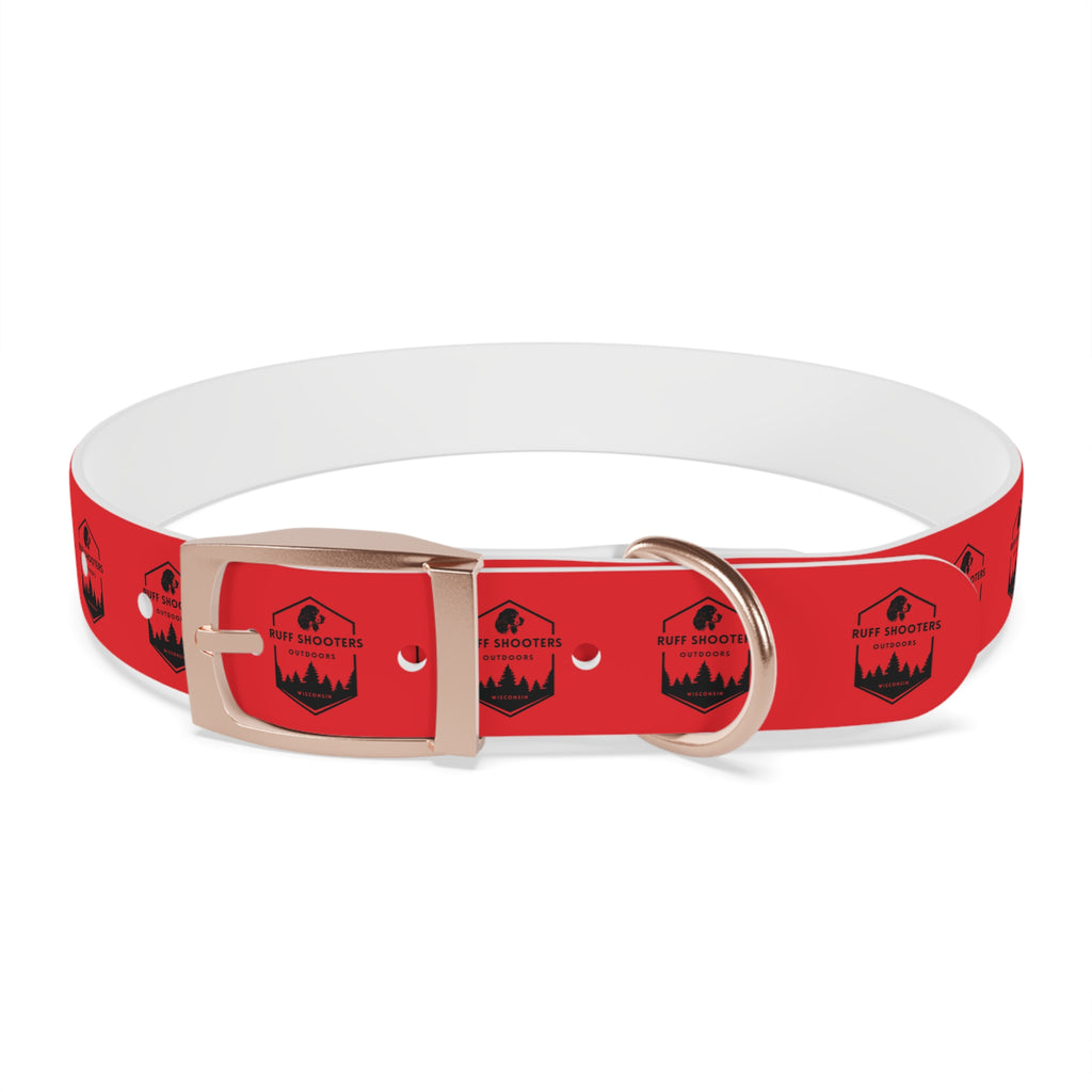 Ruff Shooters Logo Dog Collar — Red Outdoor Adventure Pet Collar
