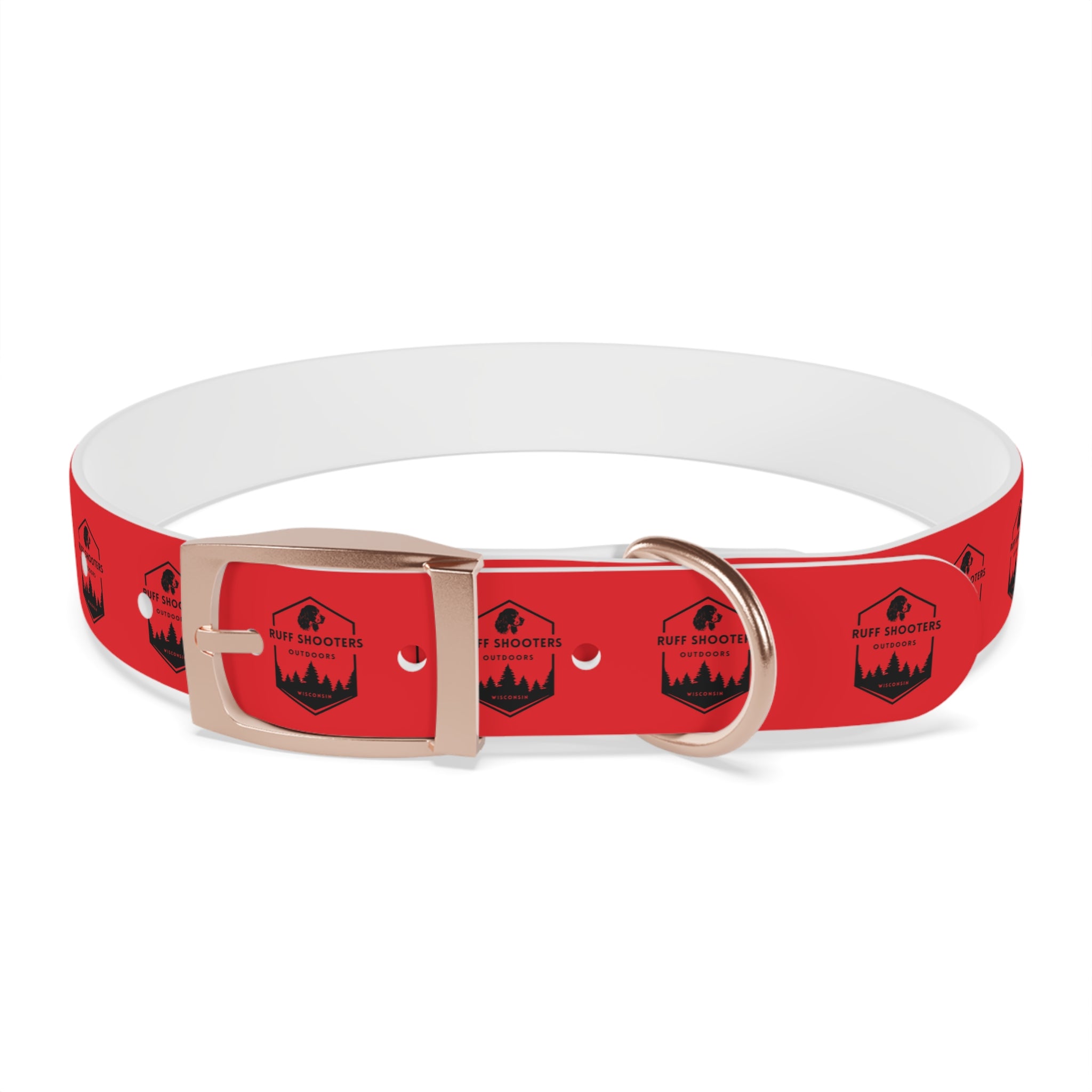 Ruff Shooters Logo Dog Collar — Red Outdoor Adventure Pet Collar