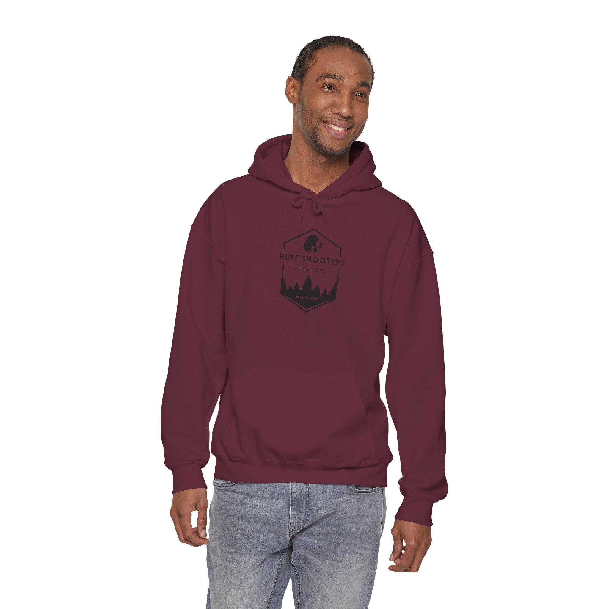 Ruff Shooters Tired Eyes Graphic Hooded Sweatshirt