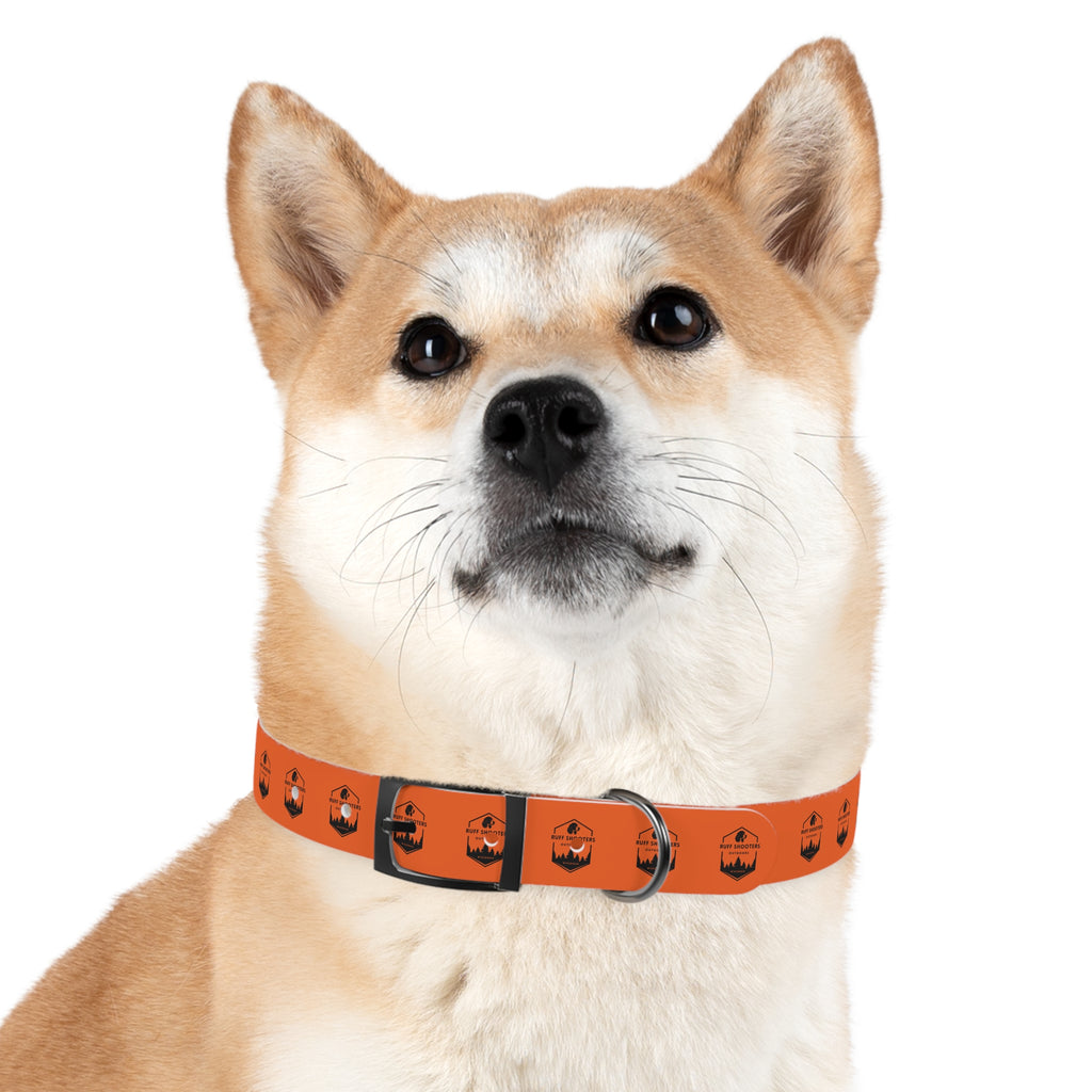 Ruff Shooters Logo Dog Collar — Orange Outdoor Adventure Pet Collar