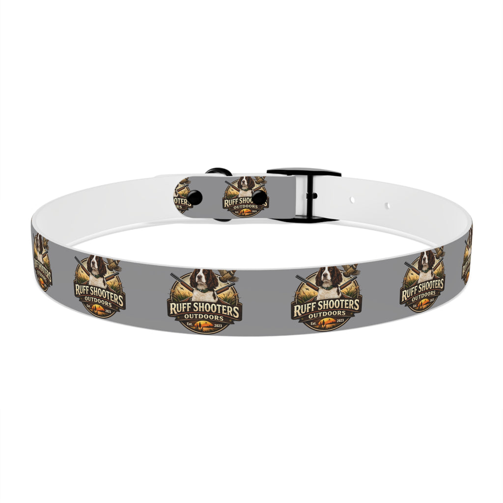 Ruff Shooters Grouse Logo Dog Collar —Grey Outdoor Adventure Pet Collar