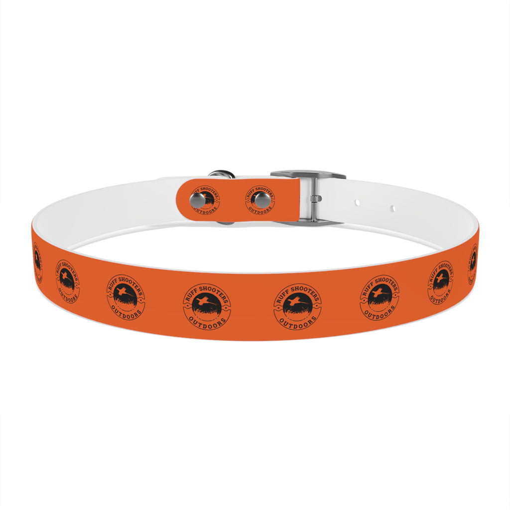 Ruff Shooters Pheasant Logo Dog Collar — Orange Outdoor Adventure Pet Collar