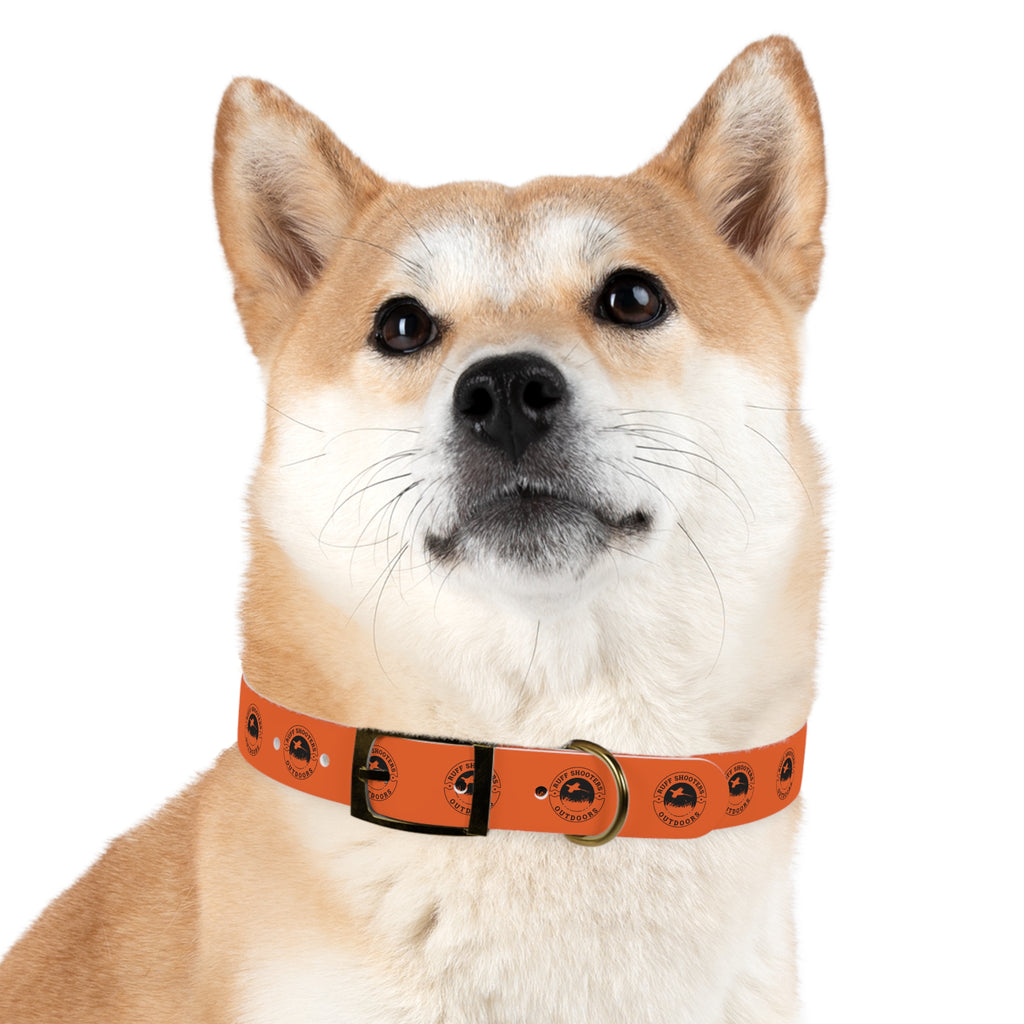 Ruff Shooters Pheasant Logo Dog Collar — Orange Outdoor Adventure Pet Collar