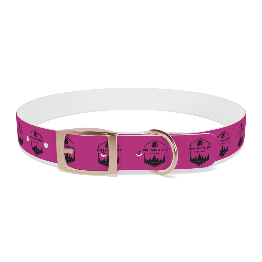 Ruff Shooters Logo Dog Collar — Pink Outdoor Adventure Pet Collar