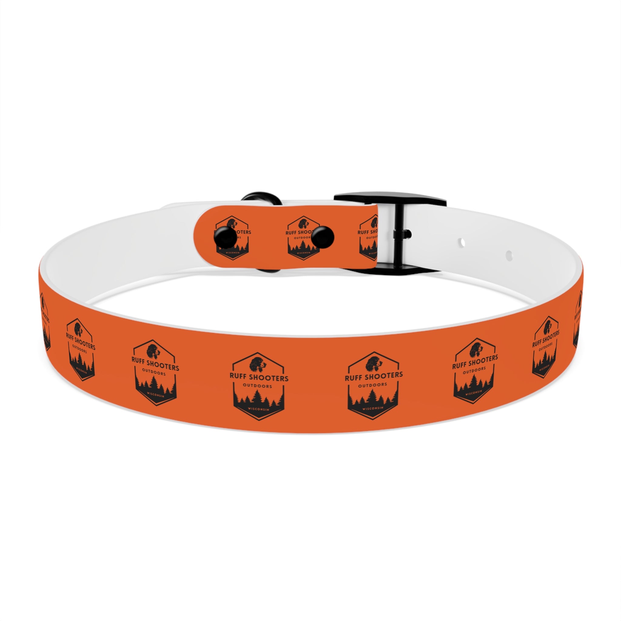 Ruff Shooters Logo Dog Collar — Orange Outdoor Adventure Pet Collar
