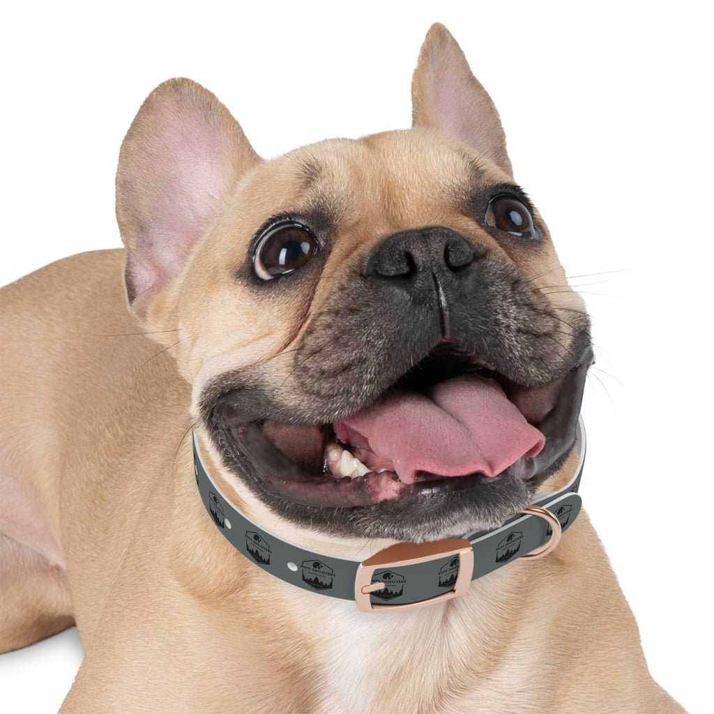 Ruff Shooters Logo Dog Collar — Grey Outdoor Adventure Pet Collar