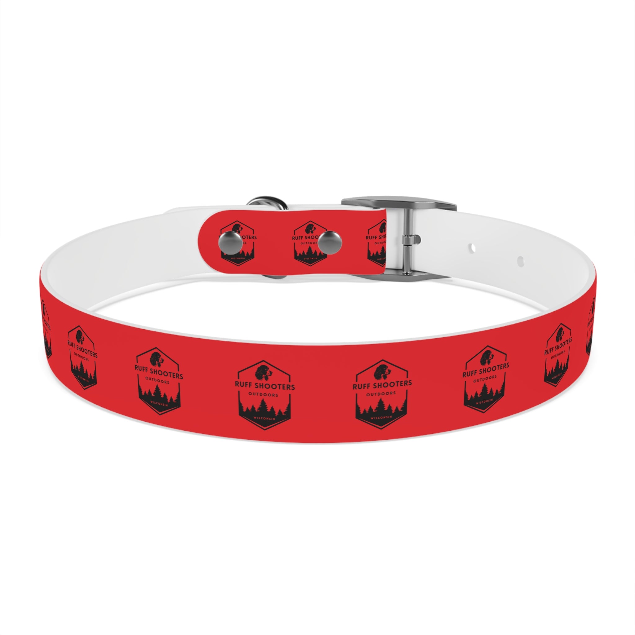 Ruff Shooters Logo Dog Collar — Red Outdoor Adventure Pet Collar