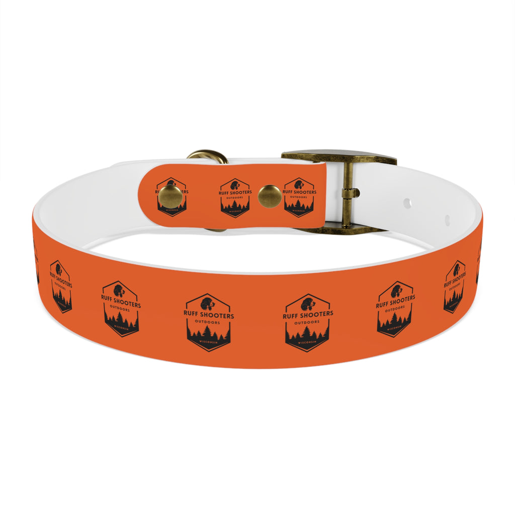 Ruff Shooters Logo Dog Collar — Orange Outdoor Adventure Pet Collar