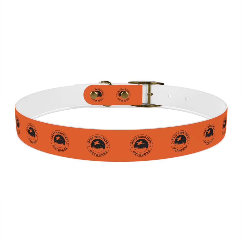 Ruff Shooters Pheasant Logo Dog Collar — Orange Outdoor Adventure Pet Collar